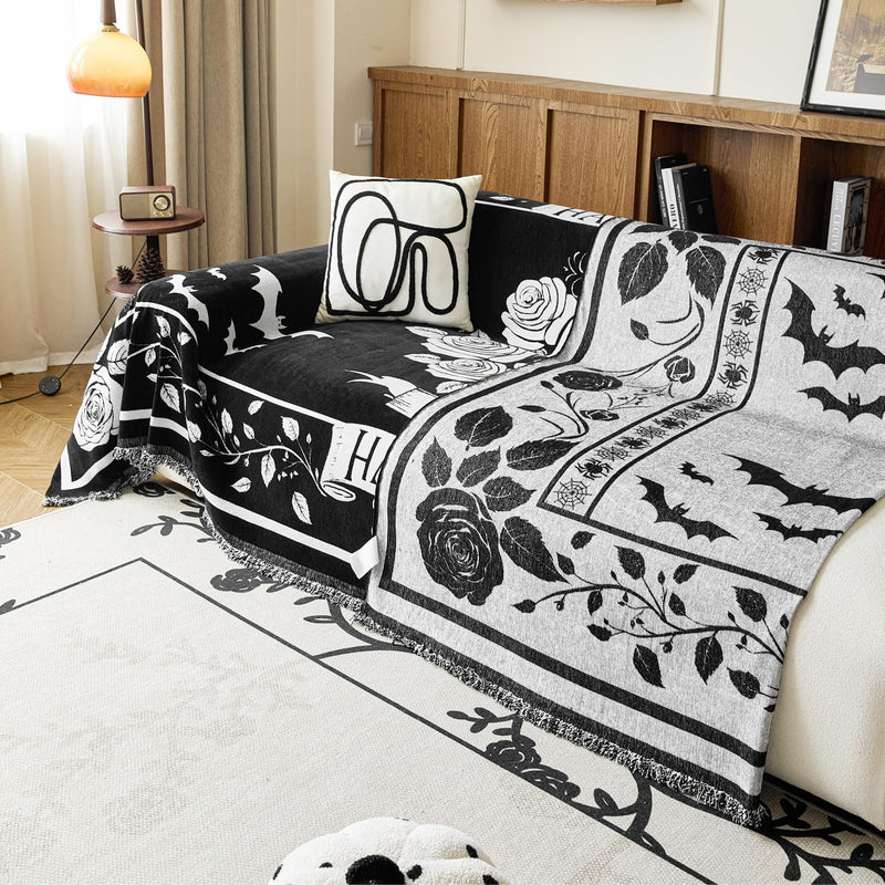 EVENHUG Halloween Reversible Sofa Cover