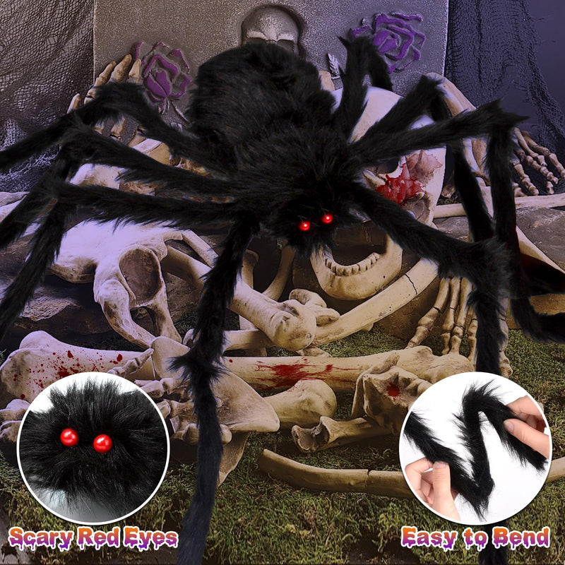 '200' Spider Web with 59' Giant Spider – Halloween Outdoor/Indoor Decor for Yard