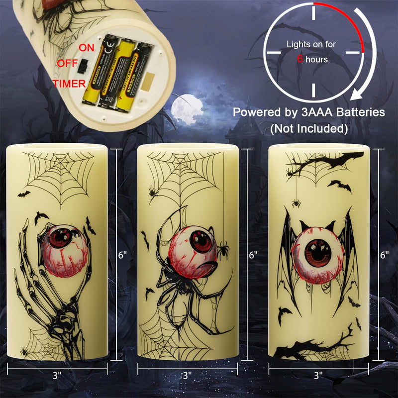 Eldnacele Halloween Flameless LED Candles