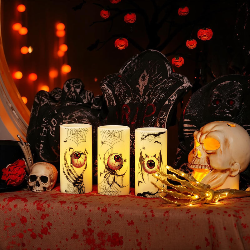 Eldnacele Halloween Flameless LED Candles