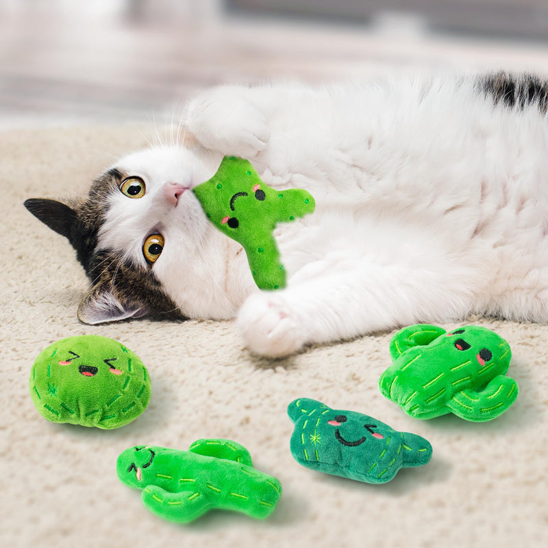 MALLMALL6 Halloween Catnip Toys – 5pcs Pumpkin Teething Set for Kittens & Cats
