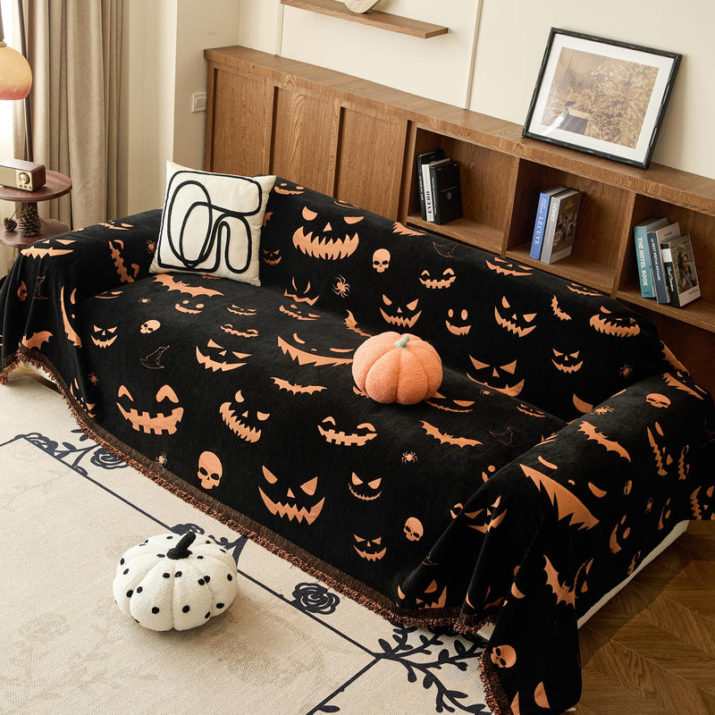 EVENHUG Halloween Reversible Sofa Cover