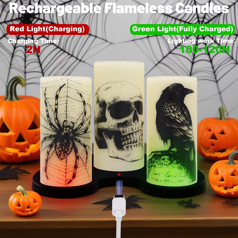 Eldnacele Halloween Flameless LED Candles