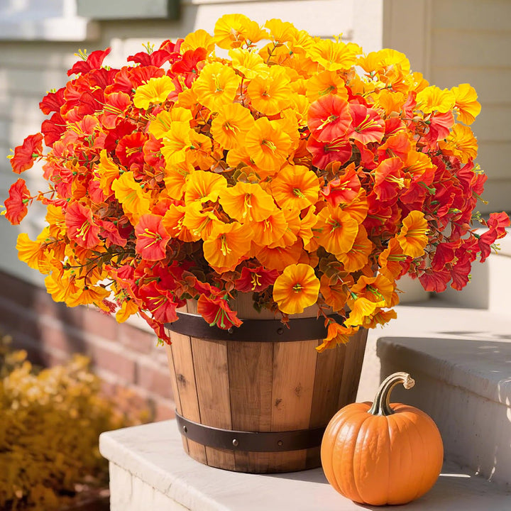 Grunyia 16 PCS Outdoor Fall Artificial Flower