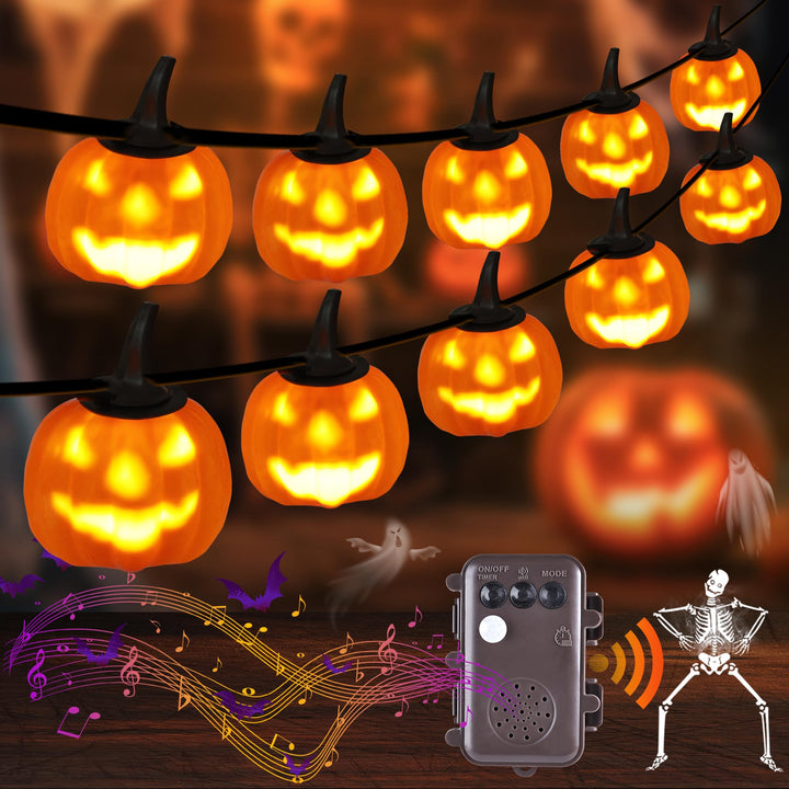 8.8ft Halloween Pumpkin Motion Sensor Lights