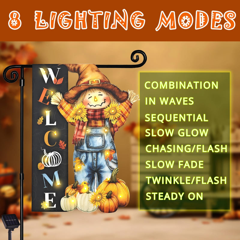 Halloween Lighted Garden Flag for Outside