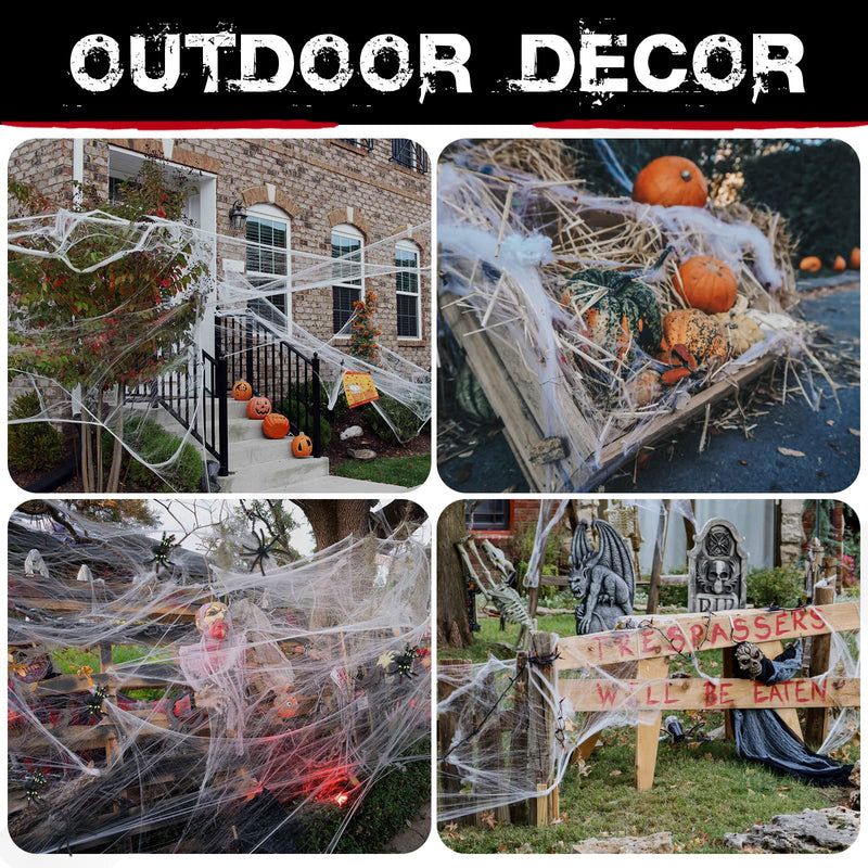 1400 Sqft Halloween Spider Web with 150 Fake Spiders