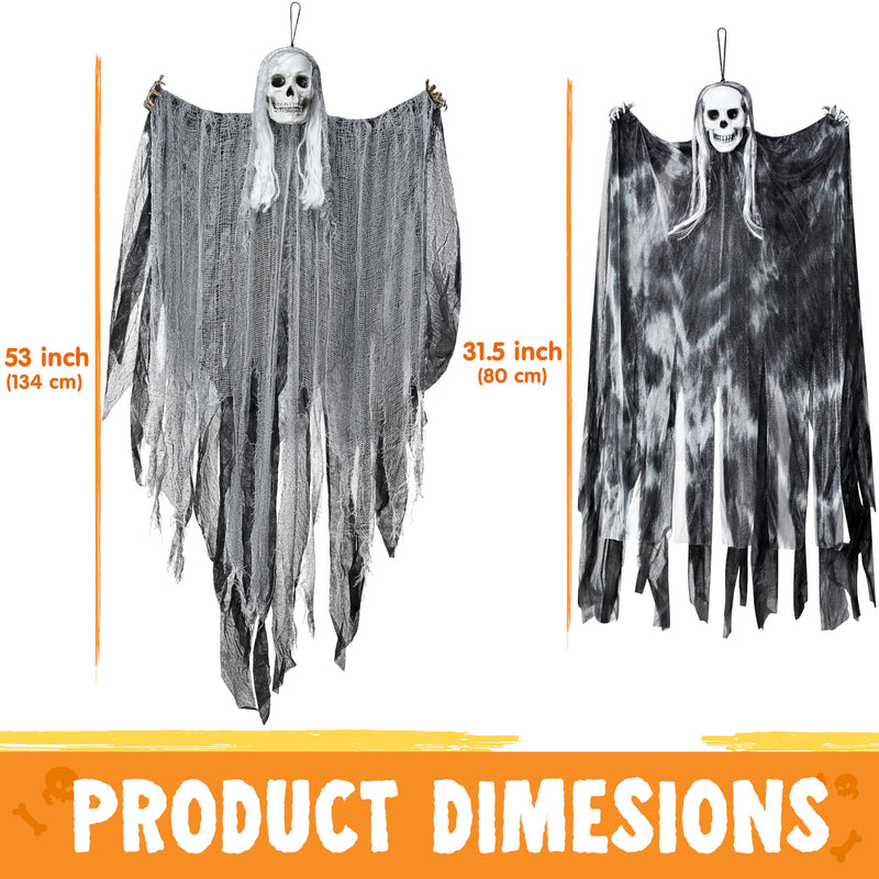JOYIN 3-Pack Hanging Skeleton Ghosts