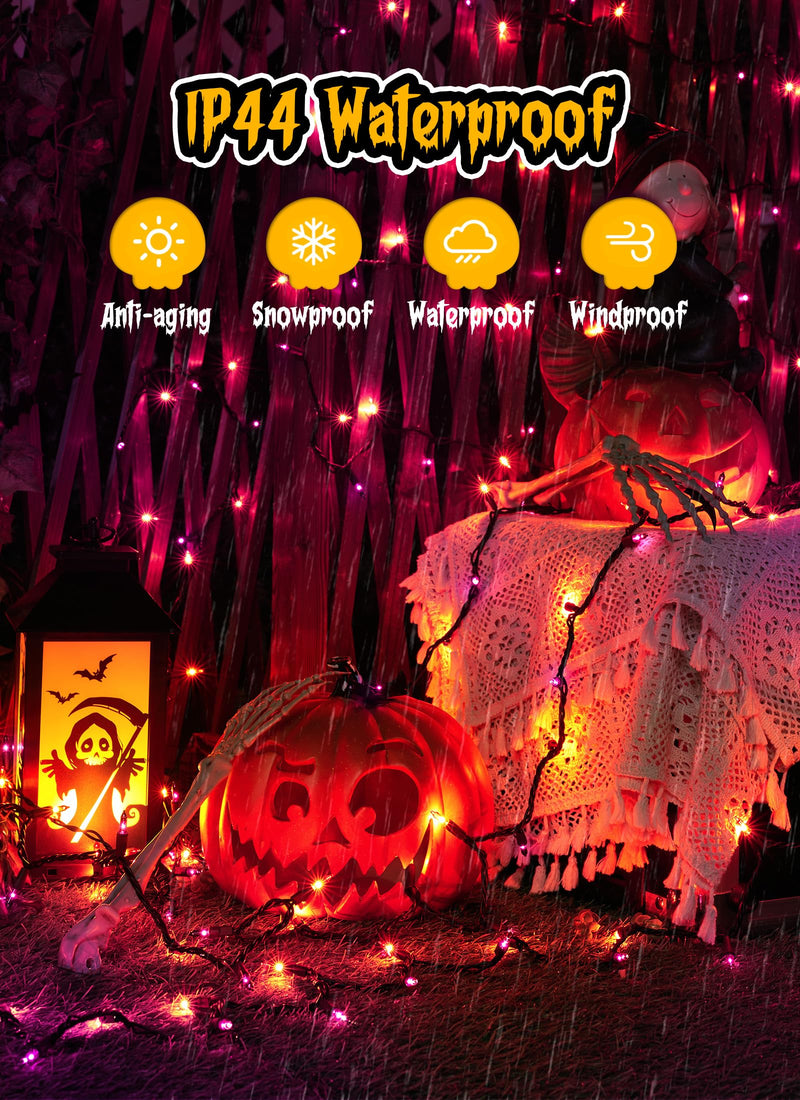 Minetom 25FT Halloween Purple String Lights