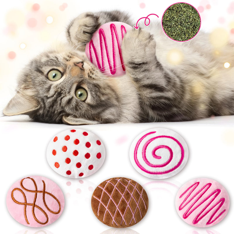 MALLMALL6 Halloween Catnip Toys – 5pcs Pumpkin Teething Set for Kittens & Cats
