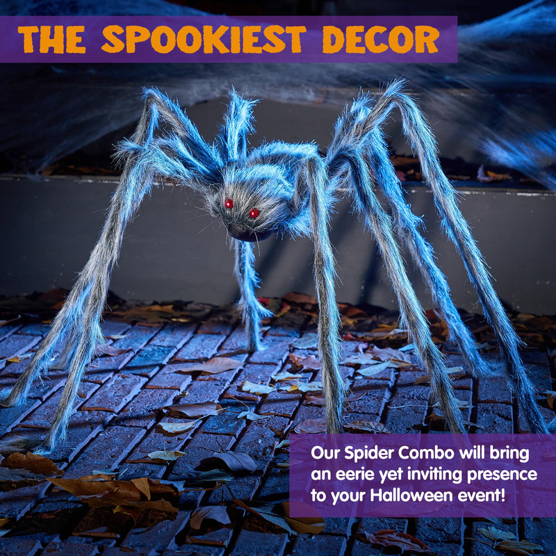 JOYIN 5ft Giant Halloween Spider – Large Black Spider for Outdoor Yard