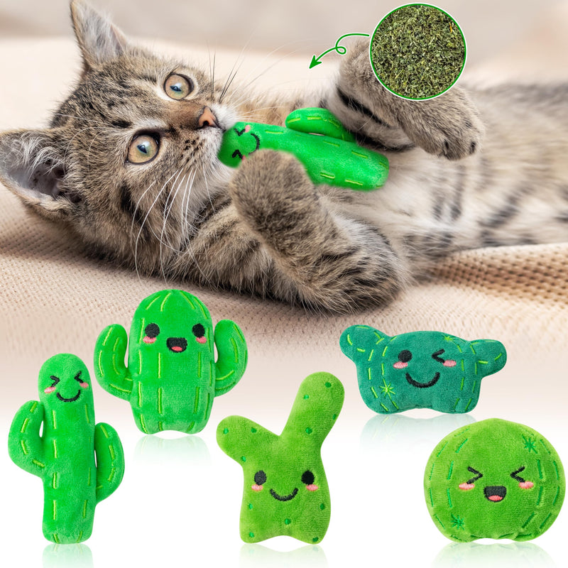 MALLMALL6 Halloween Catnip Toys – 5pcs Pumpkin Teething Set for Kittens & Cats