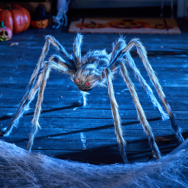 JOYIN 5ft Giant Halloween Spider – Large Black Spider for Outdoor Yard