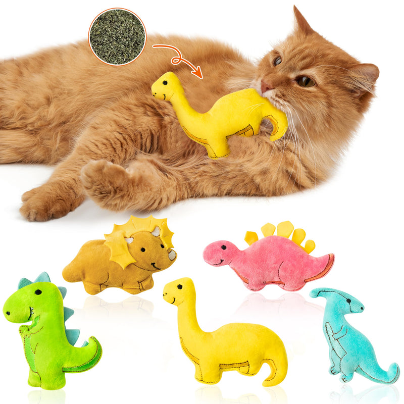 MALLMALL6 Halloween Catnip Toys – 5pcs Pumpkin Teething Set for Kittens & Cats