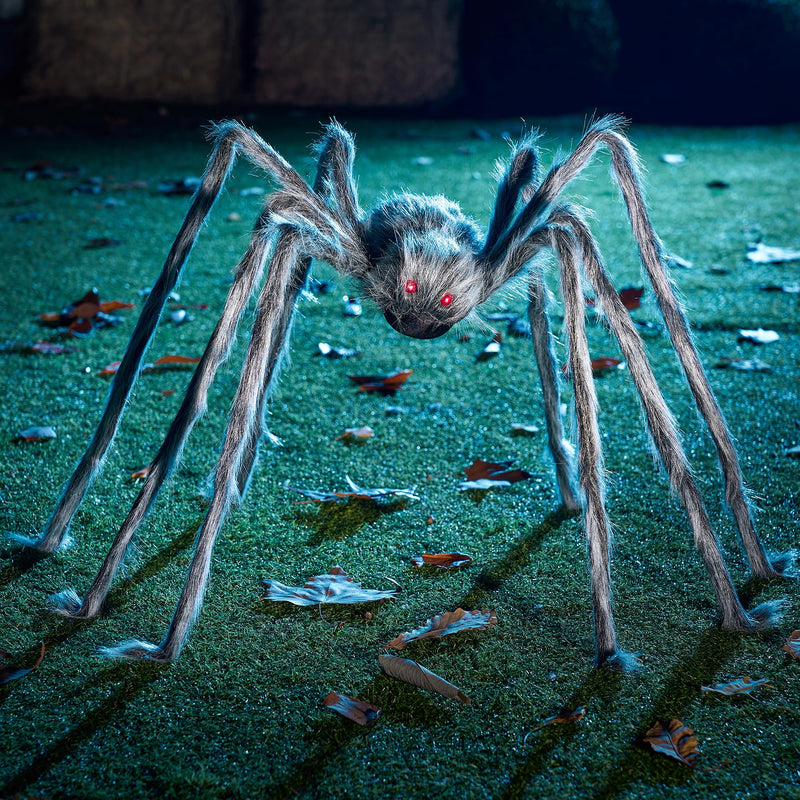 JOYIN 5ft Giant Halloween Spider – Large Black Spider for Outdoor Yard