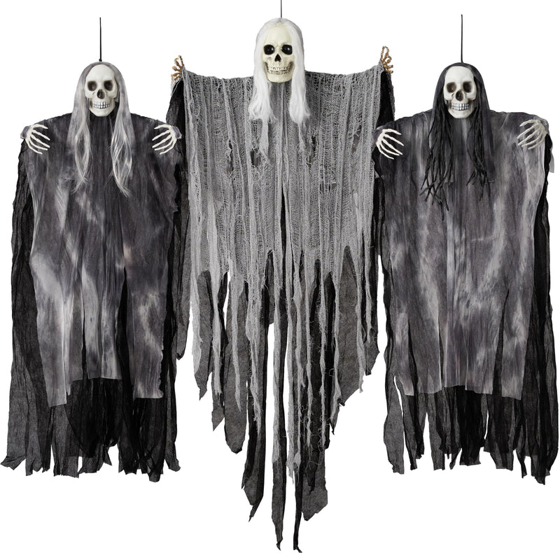 JOYIN 3-Pack Hanging Skeleton Ghosts