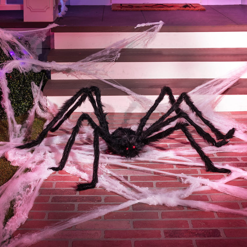 JOYIN 5ft Giant Halloween Spider – Large Black Spider for Outdoor Yard