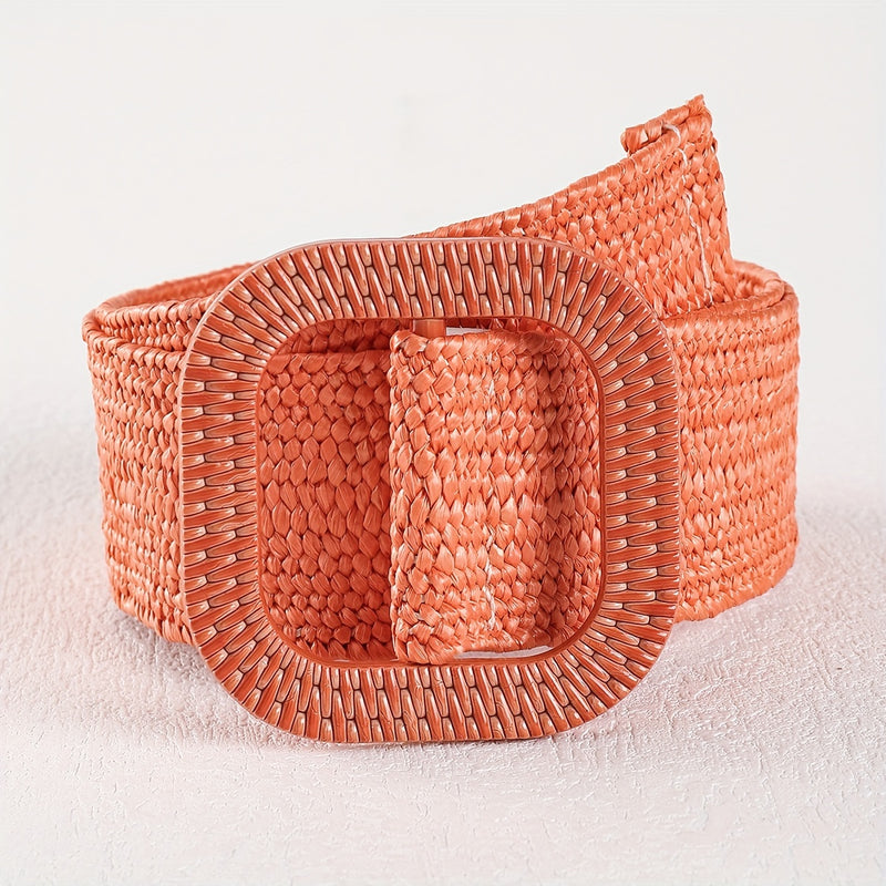 Bohemian Chic Straw Woven Belt