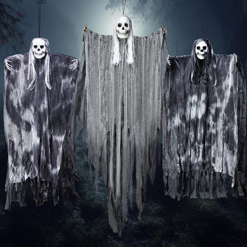 JOYIN 3-Pack Hanging Skeleton Ghosts