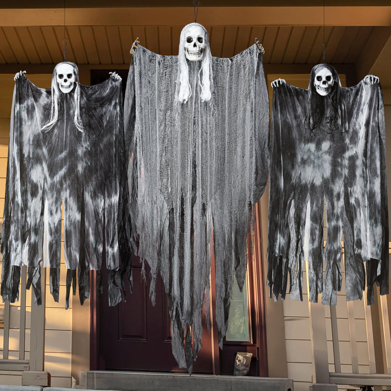 JOYIN 3-Pack Hanging Skeleton Ghosts
