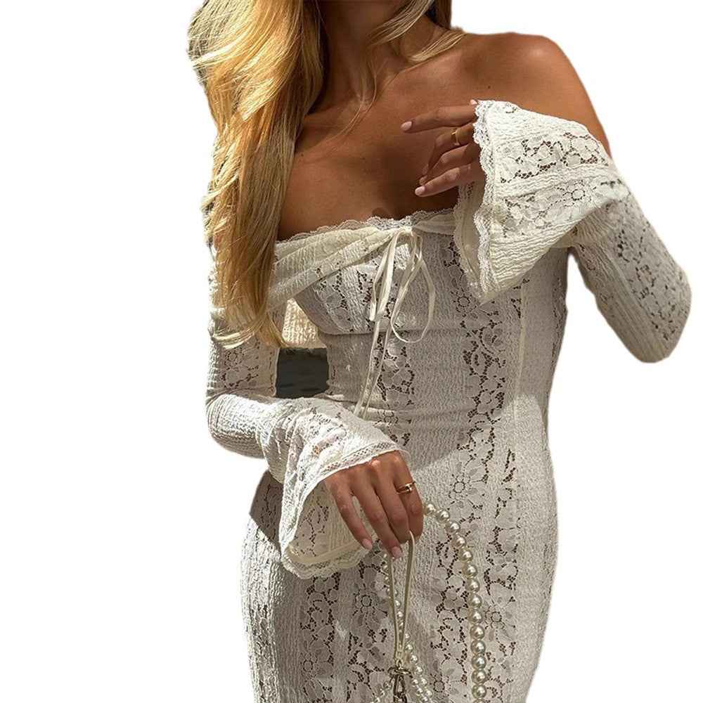Women's Lace Lace-up European And American Style Dress