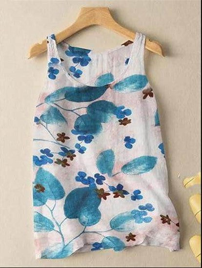 Elegant Floral Sleeveless Midi Dress for Women