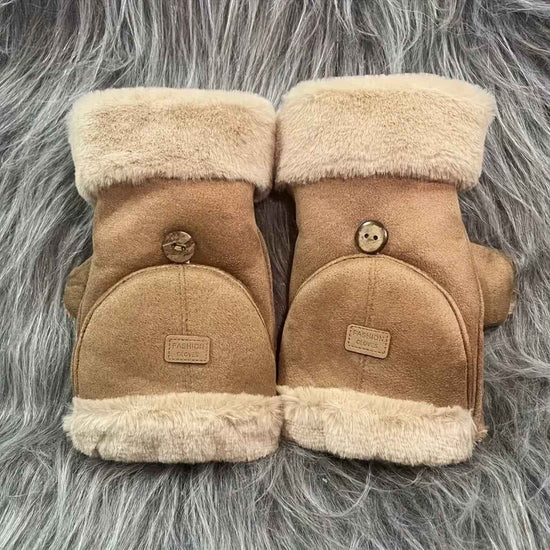 Winter Warmth Knitted Polyester Gloves