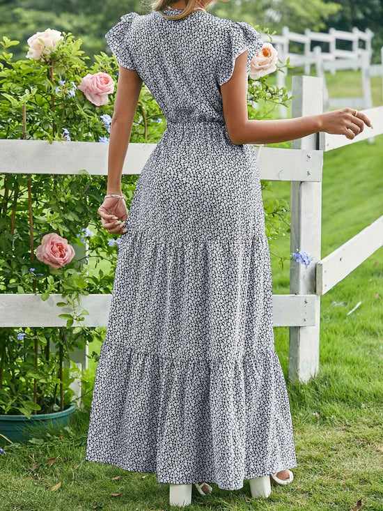 Floral V-Neck Maxi Dress