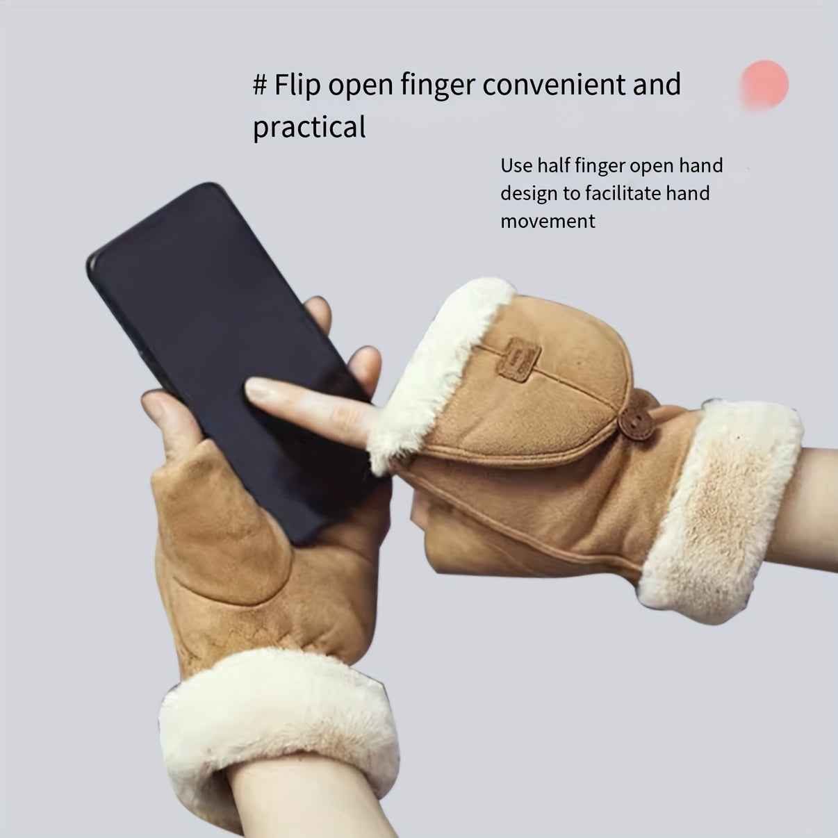 Winter Warmth Knitted Polyester Gloves