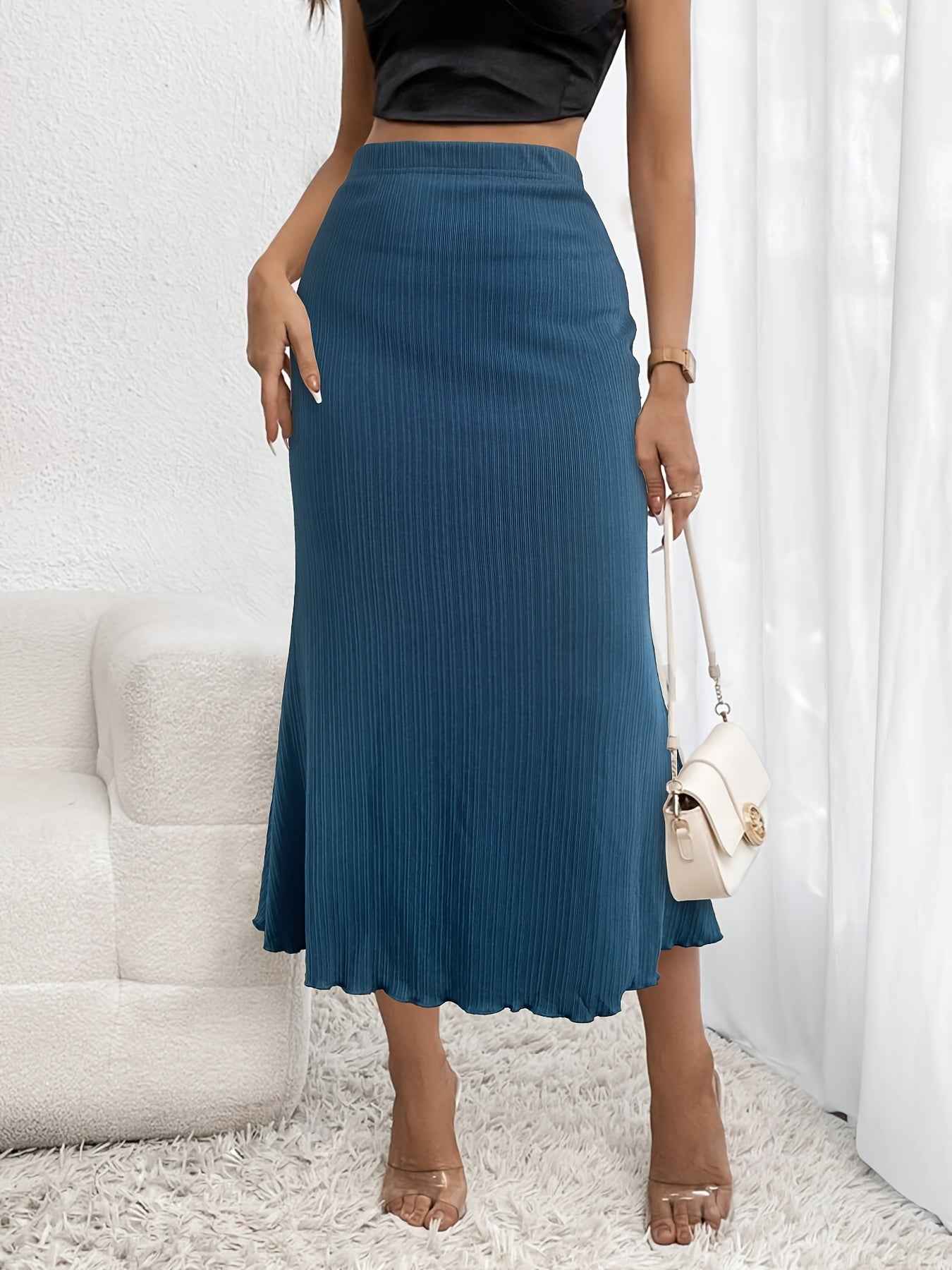 Stunning High-Waisted Bodycon Midi Skirt