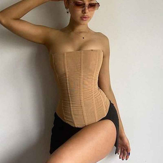 Skinny Sleeveless Tube Top Women Summer Streetwear