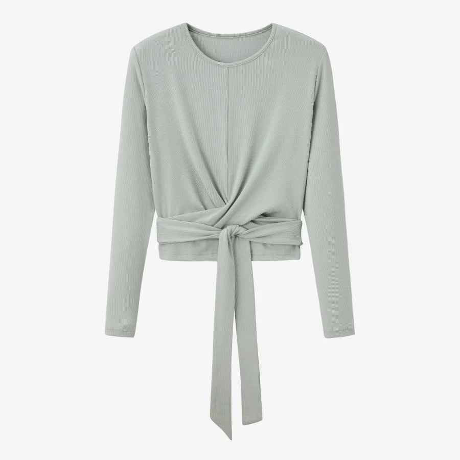 Summer Ribbing Closed-Fit Wrap Tops + Aline dress high Stretch matching sets